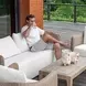Kingsley Oyster White Outdoor Living Room Set