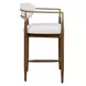 Moxie Off White and Walnut Upholstered Counter Height Stool