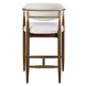 Moxie Off White and Walnut Upholstered Counter Height Stool
