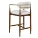 Moxie Off White and Walnut Upholstered Counter Height Stool