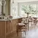Moxie Off White and Walnut Upholstered Counter Height Stool
