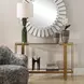 Grafton Gold Rectangular Glass Top Console Table
