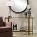 Grafton Gold Rectangular Glass Top Console Table