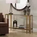 Grafton Gold Rectangular Glass Top Console Table