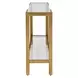 Grafton Gold Rectangular Glass Top Console Table