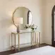 Grafton Gold Rectangular Glass Top Console Table