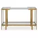 Grafton Gold Rectangular Glass Top Console Table