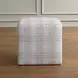 Fairmont Porcelain Plaid Upholstered Square Ottoman