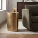 Prescott Antique Brass Oval Accent Table