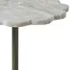 Alden Dark Bronze and Brown Round Marble Top Drink Table