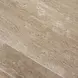 Riverton Brass and Brown Rectangular Travertine Top Accent Table