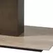Riverton Brass and Brown Rectangular Travertine Top Accent Table