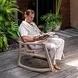 Prescott Twisted Oatmeal and Cerused Wheat Outdoor Rocking Chair