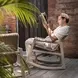 Prescott Twisted Oatmeal and Cerused Wheat Outdoor Rocking Chair