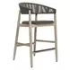Belmont Java and Cerused Wheat Outdoor Counter Height Stool
