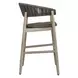 Belmont Java and Cerused Wheat Outdoor Counter Height Stool