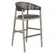 Belmont Java and Cerused Wheat Outdoor Bar Stool