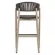 Belmont Java and Cerused Wheat Outdoor Bar Stool