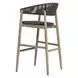 Belmont Java and Cerused Wheat Outdoor Bar Stool