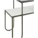 Sonoma White and Gold Rectangular Glass Top Nesting Console Table