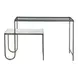 Sonoma White and Gold Rectangular Glass Top Nesting Console Table
