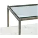 Sonoma Antique Iron and White Rectangular Glass Top Nesting Coffee Table