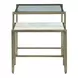 Sonoma White and Gold Rectangular Glass Top Nesting Side Table