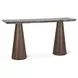 Caldera Dark Oak and Lava Marble Top Console Table