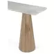Caldera Light Oak and White Travertine Top Console Table