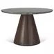 Caldera Dark Oak and Lava Marble Top 48" Round Dining Room Set