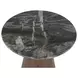 Caldera Dark Oak and Lava Marble Top Round Side Table