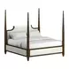 Eave Brown and White Upholstered Poster Bedroom Set