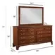 Belmont Heritage New Classic 9 Drawer Andover Dresser with Rectangular Landscape Mirror