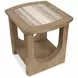 Bradford Riverbed Beige Rectangular Marble Top End Table