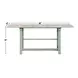 Darcy Beige and Mint Green 82" Extendable Rectangular Counter Height Table