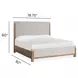 Plum Creek Sierra Brown and Elite Dove California King Upholstered Panel Bed