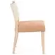 Lila Durango Stripe Linen and Antique Light Leather Upholstered Dining Chair