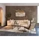 Rhodes Antique Brass and Marble Top Square Side Table