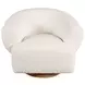 Florence Cream Boucle Fabric Swivel Accent Chair