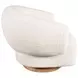 Florence Cream Boucle Fabric Swivel Accent Chair