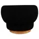 Florence Black Boucle Fabric Swivel Accent Chair