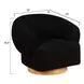 Florence Black Boucle Fabric Swivel Accent Chair