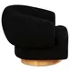 Florence Black Boucle Fabric Swivel Accent Chair