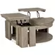 Conrad Stone Harbor Gray Free Form Lift Top Cocktail Table
