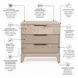 Manhattan Valley Dusty Rose 3 Drawer Nightstand with USB Charging