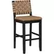 Reid Brown Vegan Leather Upholstered Bar Chair Set of 2