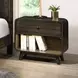 Rex Walnut 1 Drawer Open Nightstand