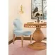 Gabrielle Natural Rattan 40" Dining Table With Decorative Apron And Glass Top