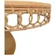 Gabrielle Natural Rattan 40" Dining Table With Decorative Apron And Glass Top