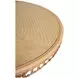 Gabrielle Natural Rattan 60" Dining Table With Decorative Apron And Glass Top